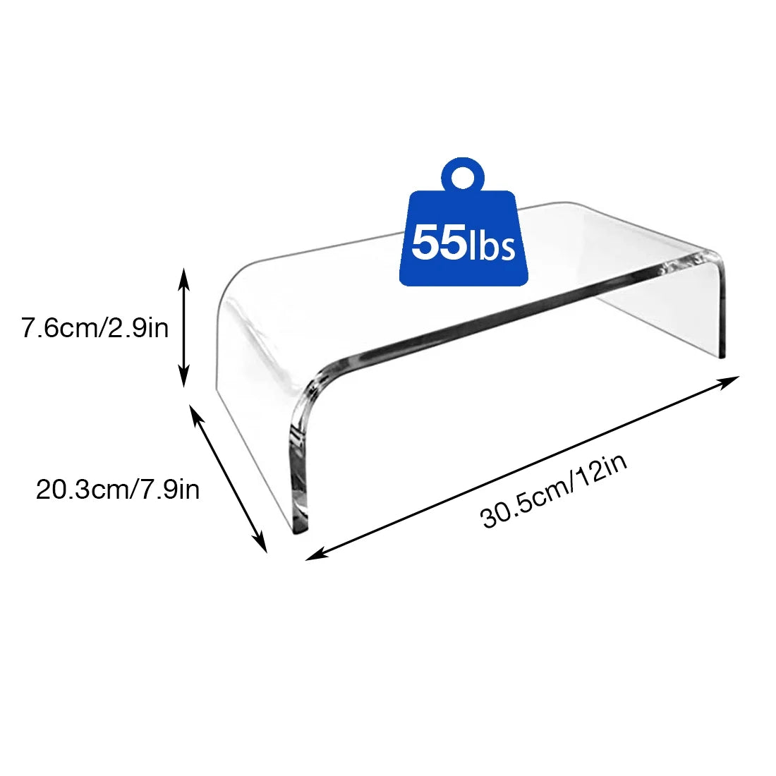 Acrylic Monitor Stand with Storage Shelf E885