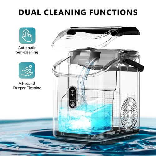 Nugget Ice Maker Countertop with Handle, Portable Sonic Ice Maker H34826