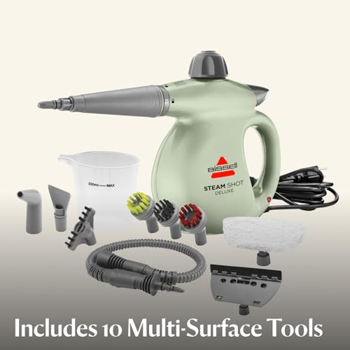 Handheld pressurized steamer with 10 cleaning tools H1381