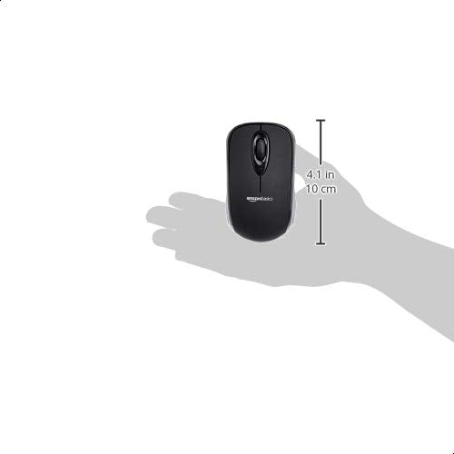 Wireless Optical Computer Mouse with USB Nano Receiver, Black P88471
