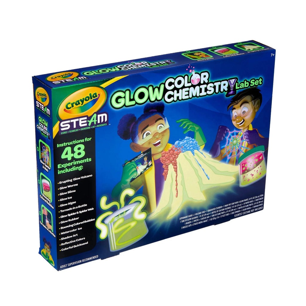 Glow Color Chemistry Lab Set, Science Kit for Kids, STEM Toy M646