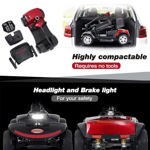 Folding 4 Wheel Mobility Scooter for Seniors, Compact Electric Travel Scooter G3239