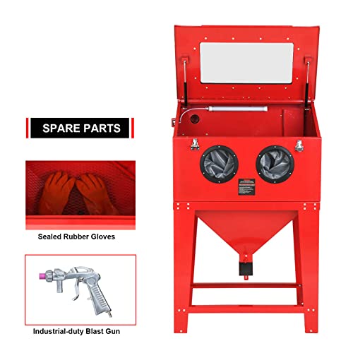 Abrasive Blast Cabinet 90 Gallon with Glass Viewing Window Z215