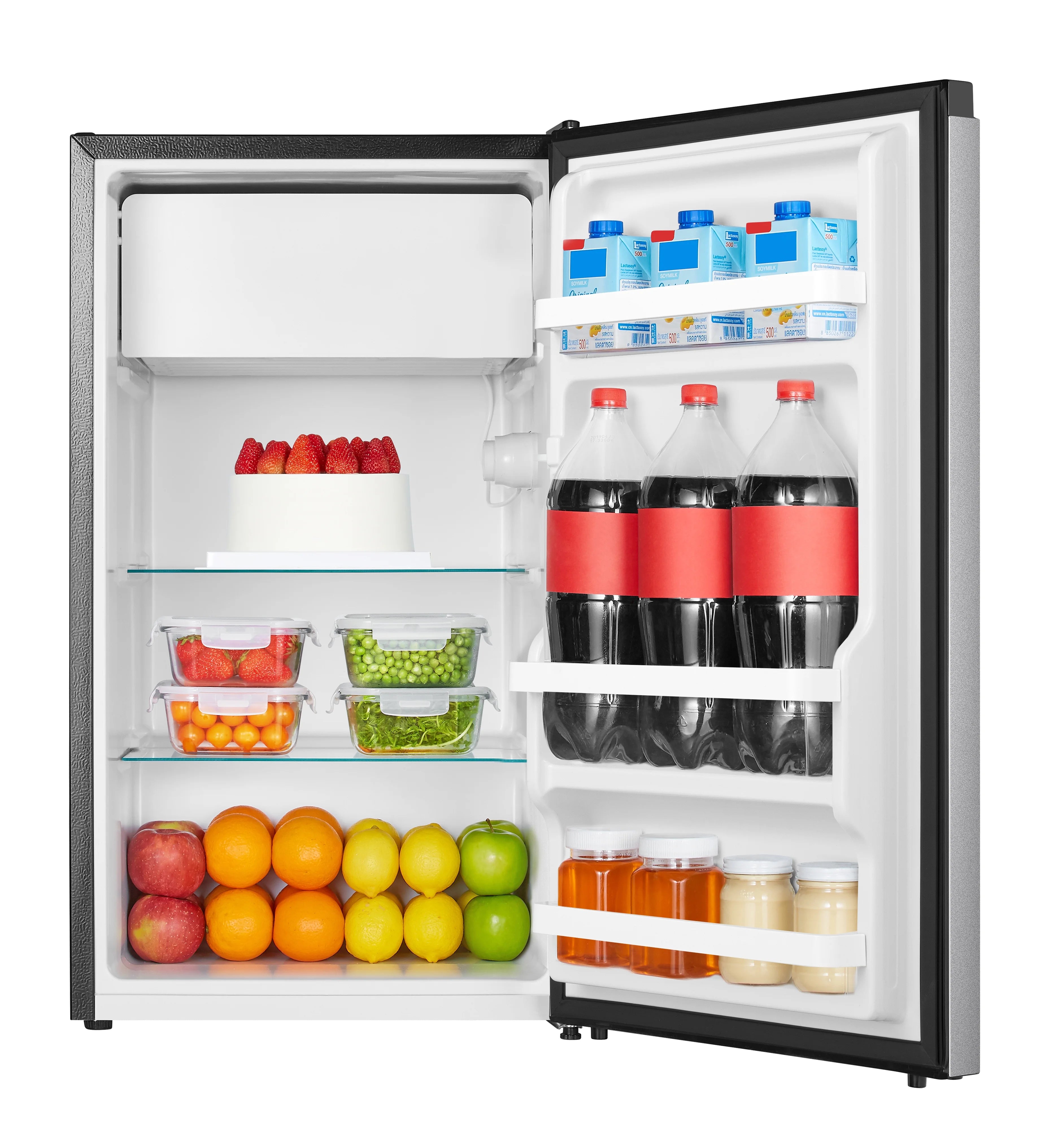 Mini Fridge with Chiller, Silver D7148