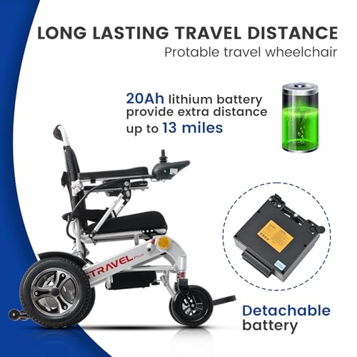 Electric Wheelchair for Adults Lightweight Foldable All Terrain I8536
