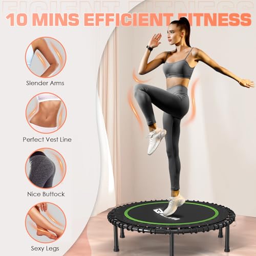 Foldable Mini Trampoline for Adults, 40/48 Inch Indoor Exercise Rebounder N9596