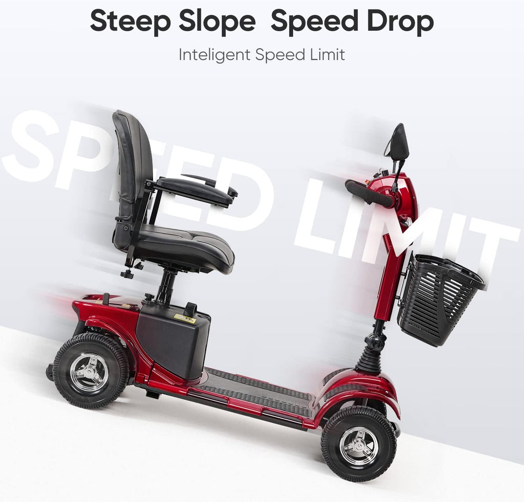 4 Wheel Mobility Scooter for Seniors, Collapsible with Basket A60342