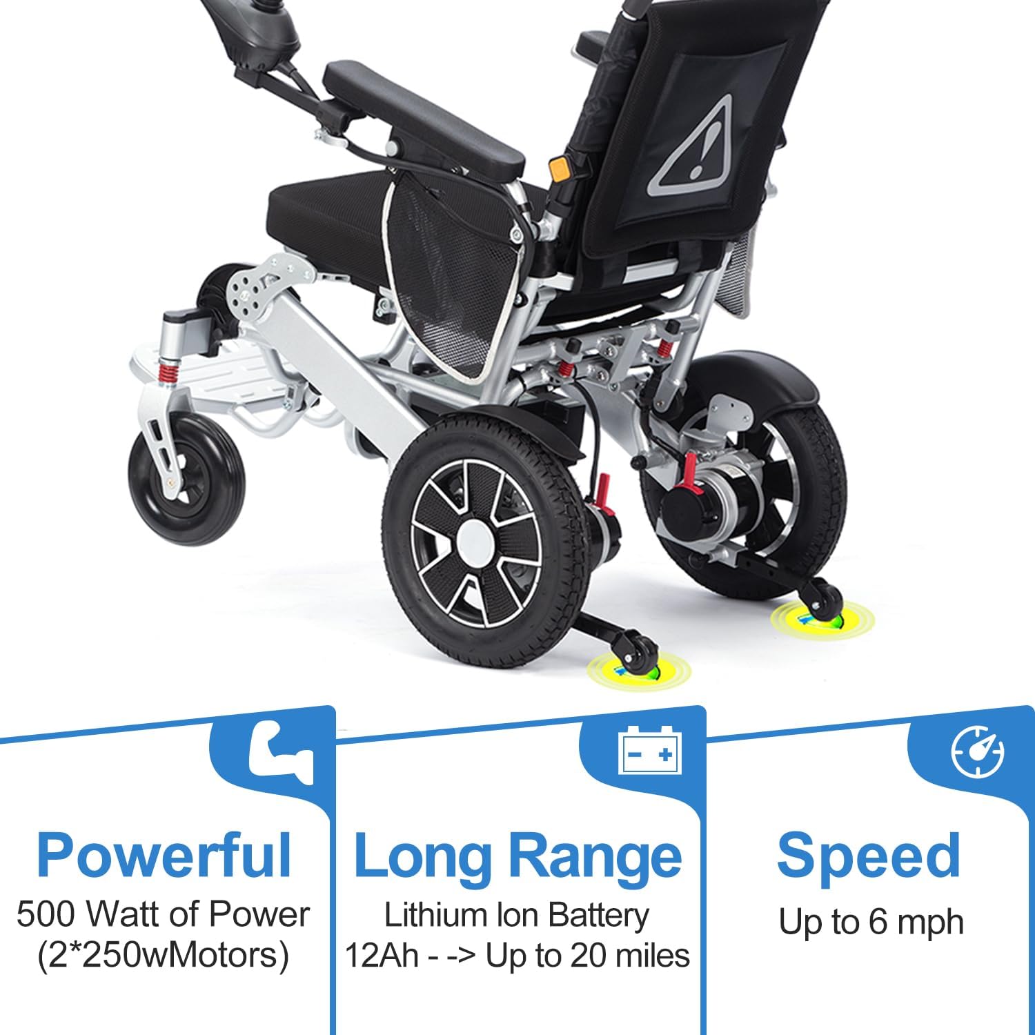 Foldable Motorized Wheelchair for Seniors, Portable Electric Wheelchair G6981