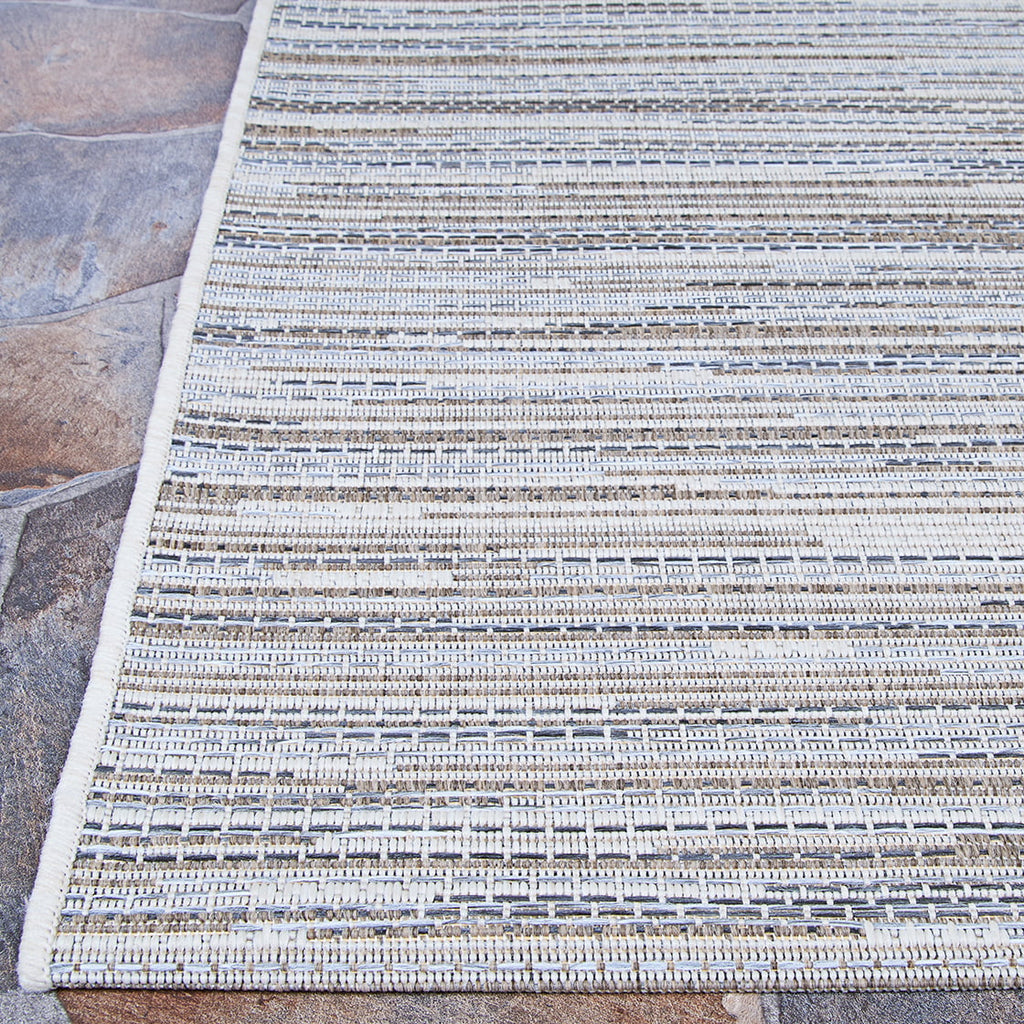 Indoor/Outdoor Area Rug, 3'9" x 5'5", Taupe-Champagne P849770