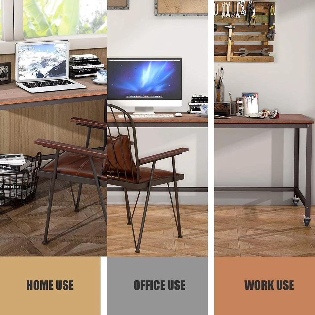 Mobile Rolling Computer Desk with 4 Wheels for Home Office Q20282