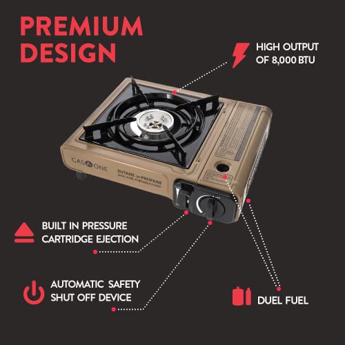 Portable Dual Fuel Camping Stove with Carrying Case C19821