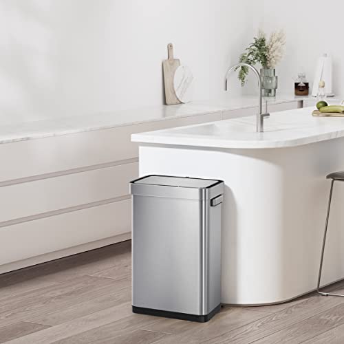 Touchless Motion Sensor Trash Can, 13.2 Gallon, Brushed Stainless Steel A497976