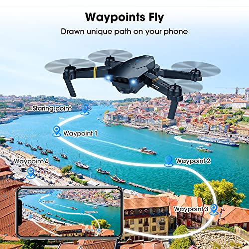 Foldable Camera Drone for Adults Kids, 1080P FPV, 2 Batteries D499