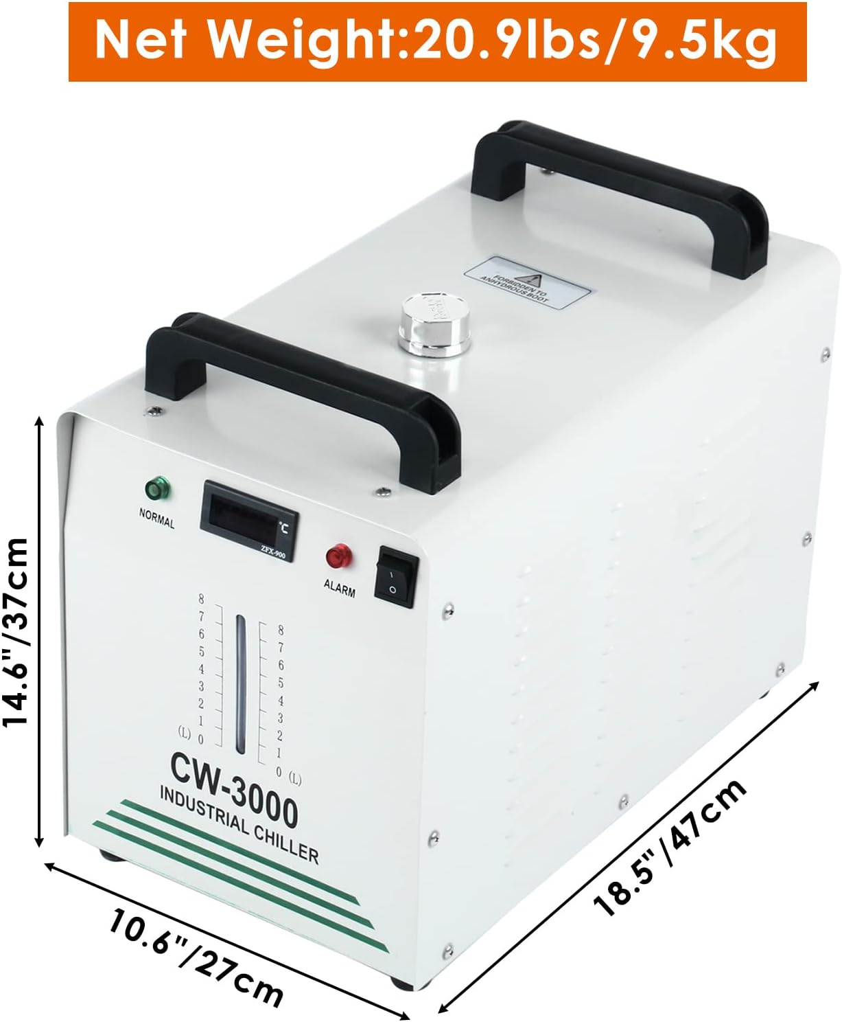 Water Chiller for Laser Engraving Machine, 8L, 110V Y4263