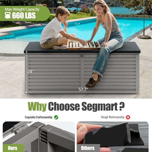 Outdoor Storage Box 130 Gallon Waterproof Lockable F5880