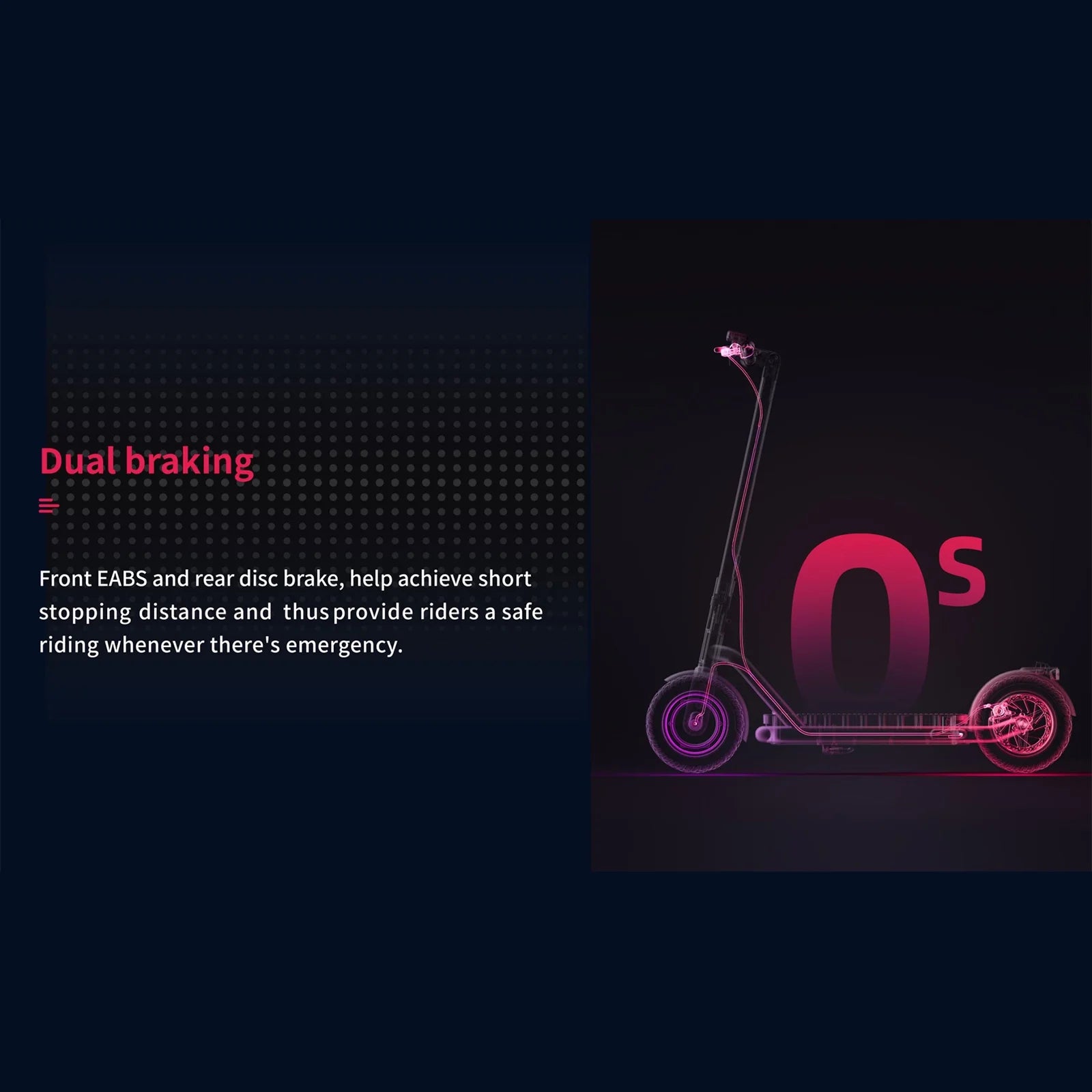 Electric Scooter 500W Motor 10'' Tires Dual-braking G7326