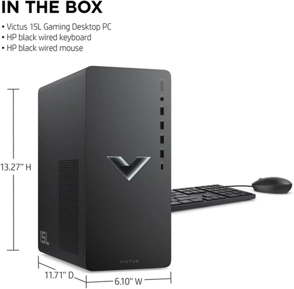 Gaming Tower Desktop, AMD Ryzen 5 5600G, Radeon RX 6400, 16GB RAM, 512GB SSD, Windows 11 Home E358864
