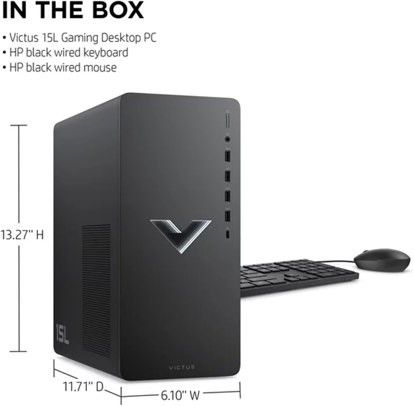 Gaming Tower Desktop, AMD Ryzen 5 5600G, Radeon RX 6400, 16GB RAM, 512GB SSD, Windows 11 Home E358864