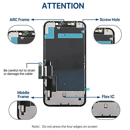 iPhone XR Screen Replacement 6.1" LCD Display with Digitizer and Frame Assembly M3982