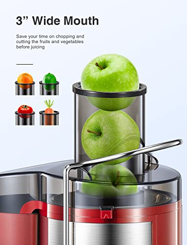Juicer Machine, 800W Centrifugal Extractor with Wide Mouth Feed Chute, Stainless Steel, BPA-free Y425329