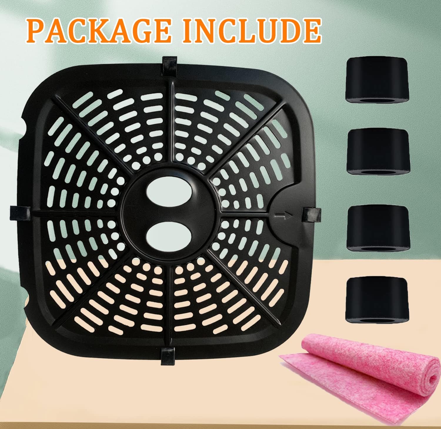 Air Fryer Replacement Crisper Tray, 9.6 Inch Double-layer Coating Grill Plate B9644