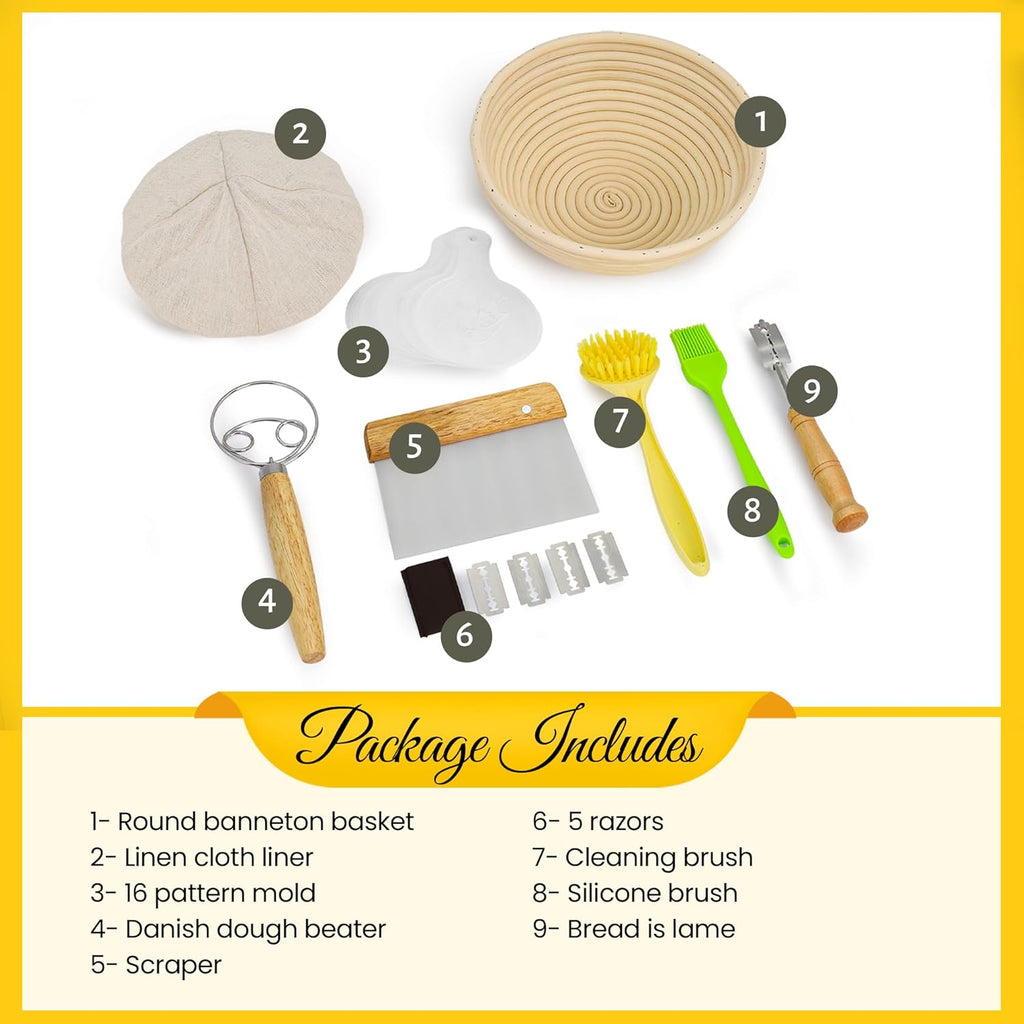 Round 9 Inch Sourdough Proofing Basket O630665