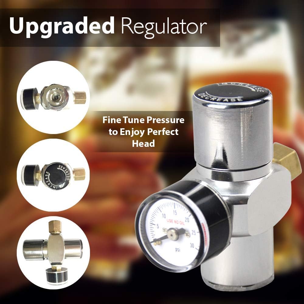 64oz Stainless Steel Mini Keg Dispenser with CO2 Regulator Q100