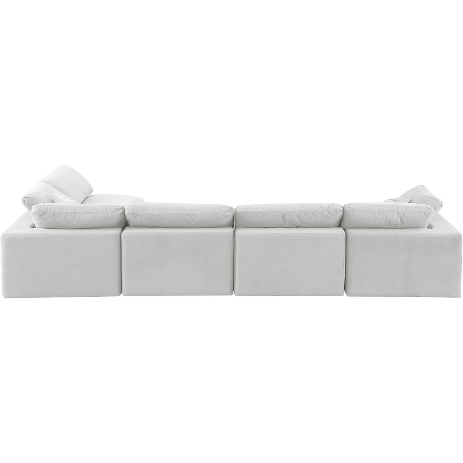 Cream Velvet Modular Sectional A2228