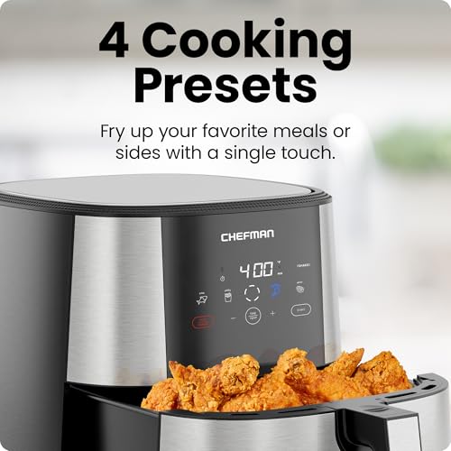 XL 8-Qt Touch Air Fryer, Digital Presets, Nonstick Dishwasher-Safe L9402