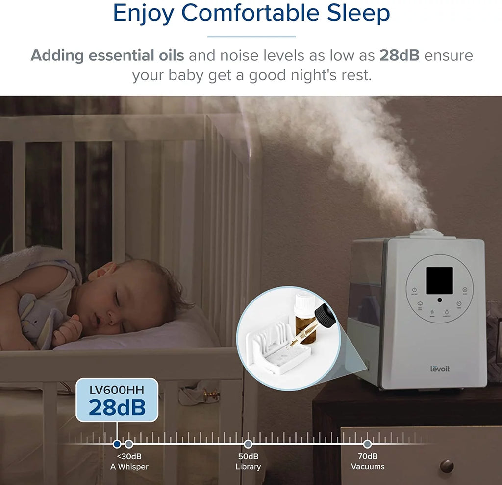 Warm and Cool Mist Humidifier, 6L, 753 sq ft E9452