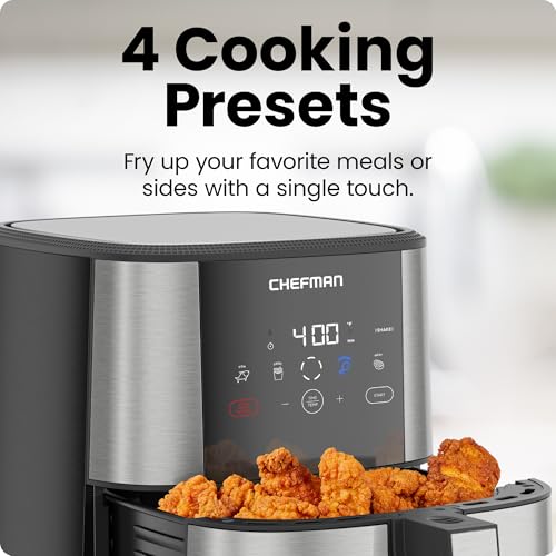 XL 8-Qt Touch Air Fryer, Digital Presets, Nonstick Dishwasher-Safe L9402