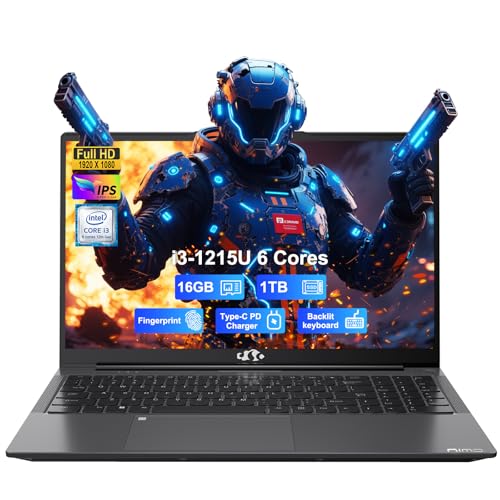 15.6" IPS FHD Laptop, Intel 6 Core i3, 8GB RAM 256GB SSD, Backlit Keyboard, Fingerprint, Wi-Fi 6, Win 11 P765767