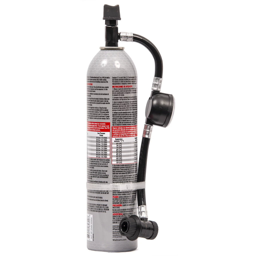 R-134a Automotive Refrigerant with Reusable Hose and Gauge, 18 oz O826760