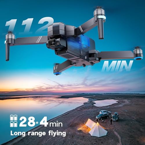 Drone with Camera for Adults, 4K UHD, GPS Auto Return, 52 Mins Flight Time E725466
