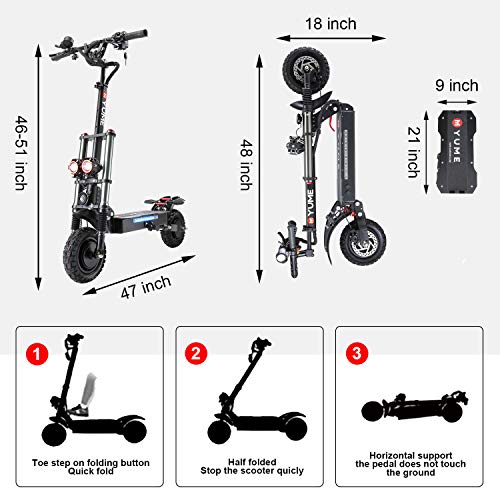 Adult Electric Scooter Dual Motor 52V 2400W 40 MPH D749345