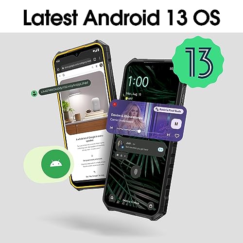 Rugged Smartphone 12+64GB 50MP Camera 6.52" Screen 6320mAh Dual 4G Black J263