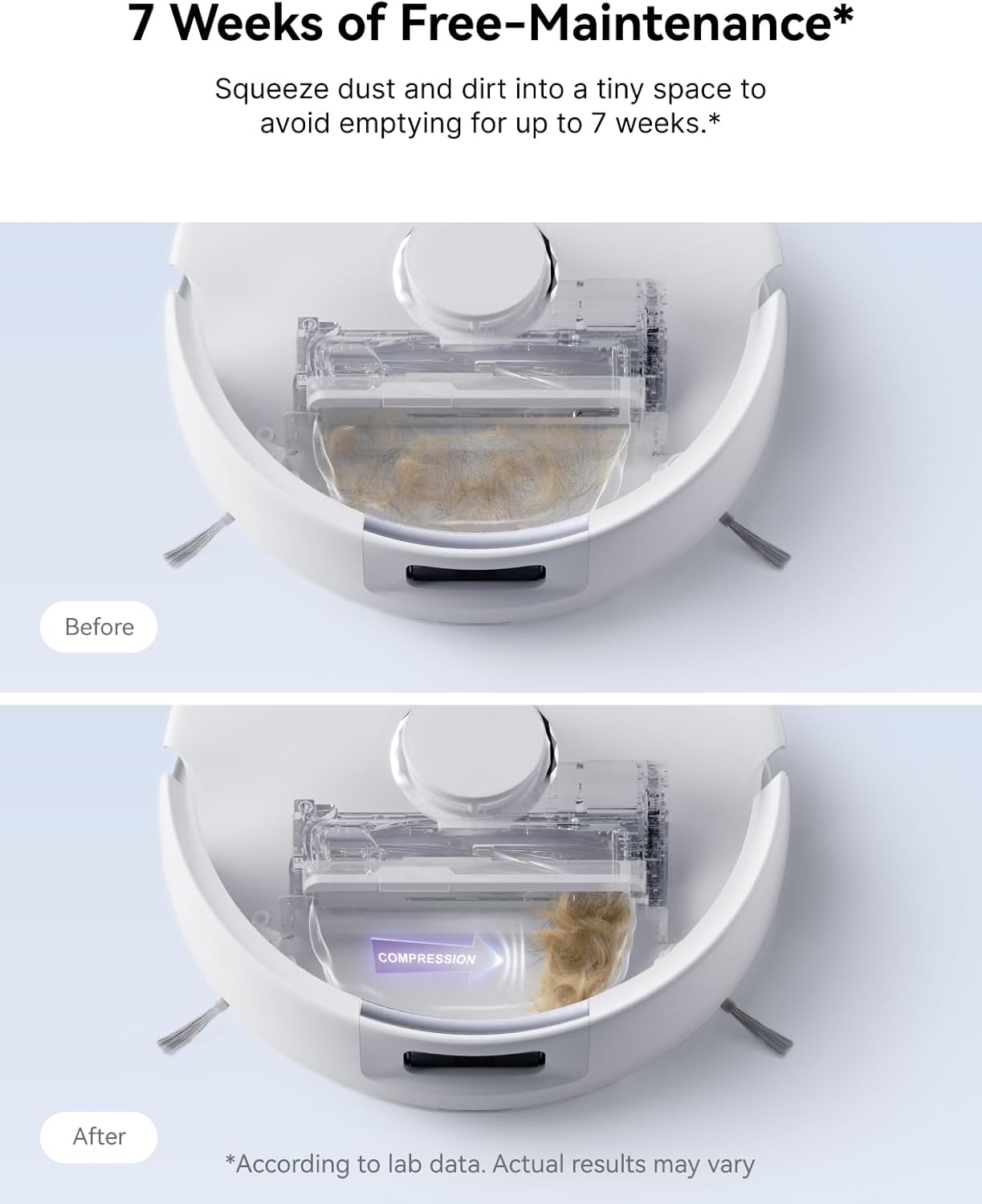 Robot Vacuum and Mop Combo with Auto Mop Drying, 8200 Pa Suction U527321