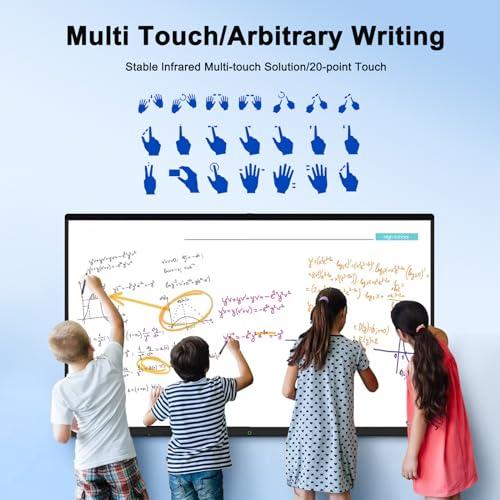 85″ Smart Board, 4K UHD Touchscreen Interactive Whiteboard with Built-in Camera Y7525