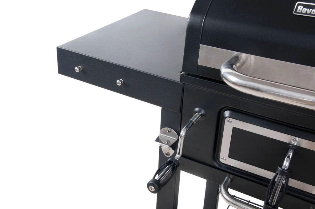 Dual Fuel Gas & Charcoal Combo Grill, Black with Stainless G2724