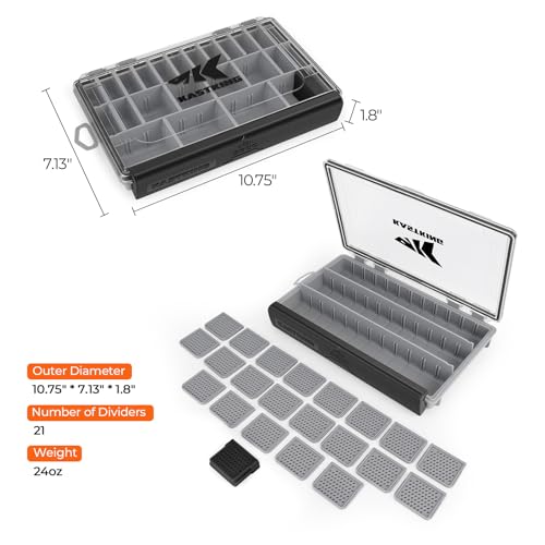 Waterproof Tackle Box with Removable Dividers, 3600 and 3700 Trays Q482255