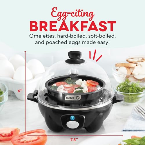 6 Egg Capacity Electric Egg Cooker with Auto Shut Off - Black U471
