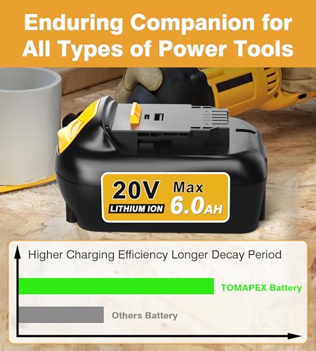 2Pack 6.0Ah 20V Replacement Battery for Cordless Power Tools E263677