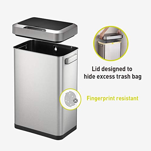 Touchless Motion Sensor Trash Can, 13.2 Gallon, Brushed Stainless Steel A497976