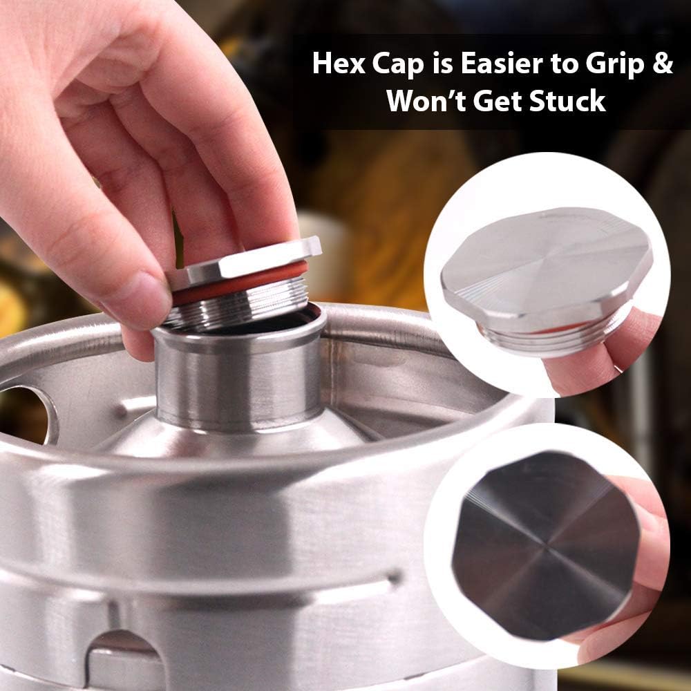 64oz Stainless Steel Mini Keg Dispenser with CO2 Regulator Q100
