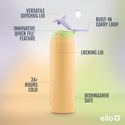 Stainless Steel Water Bottle with Leak Proof Lid, 22oz F571