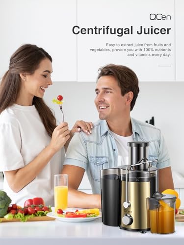 Juicer Machine, 800W Centrifugal Extractor with Wide Mouth Feed Chute, Stainless Steel, BPA-free Y425329