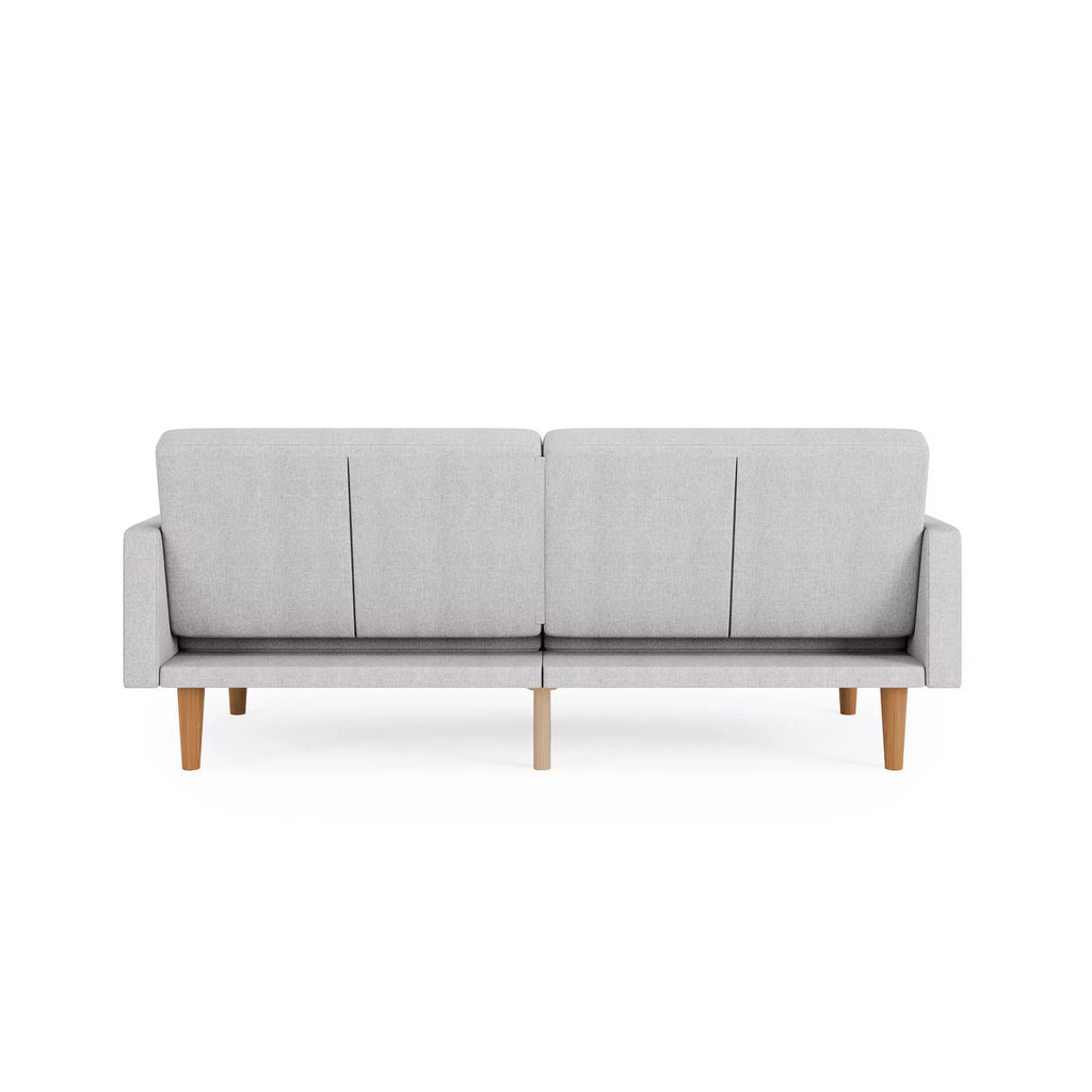 Convertible Sofa Bed with USB Port, Light Gray Linen H2178