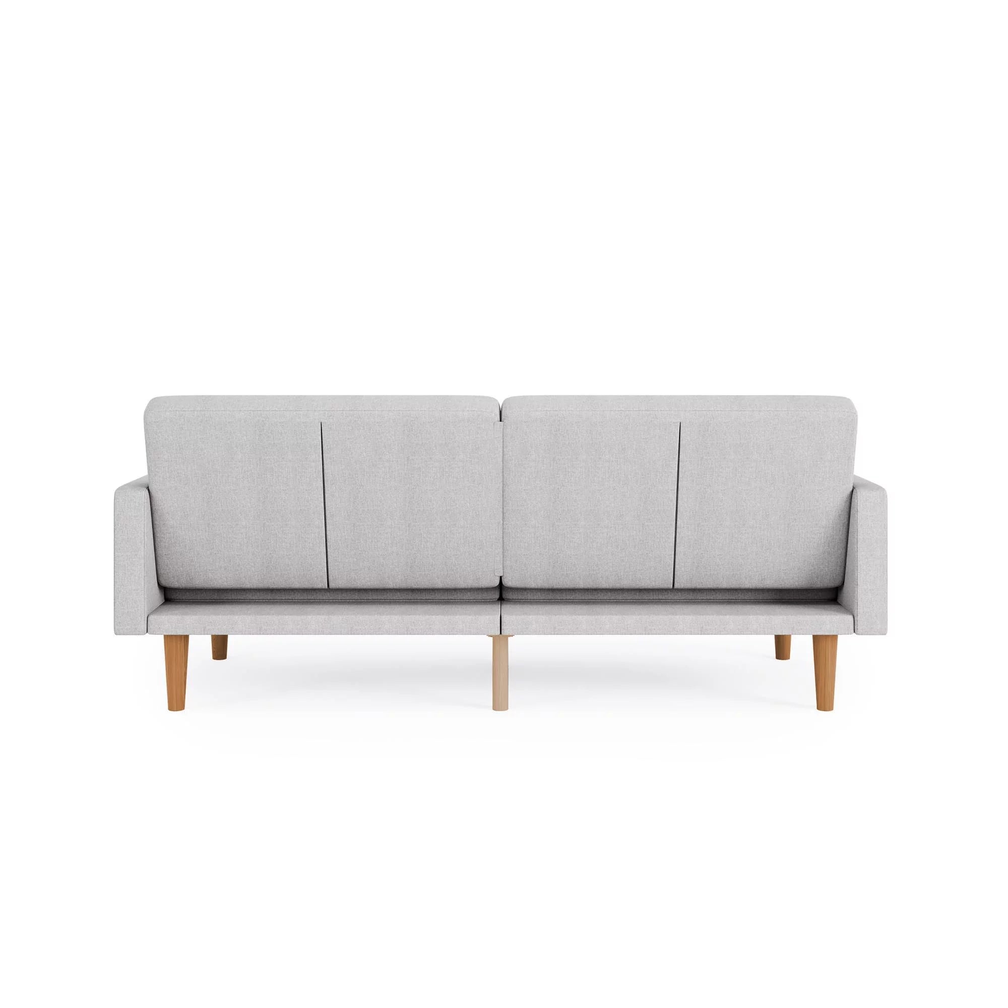 Convertible Sofa Bed with USB Port, Light Gray Linen H2178