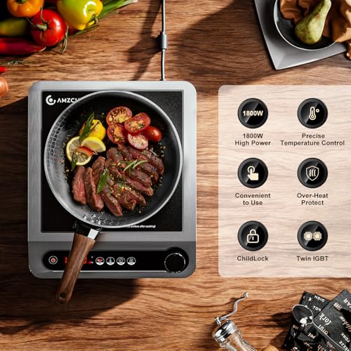 Induction Cooktop, 1800W Portable Burner with Timer Y4884