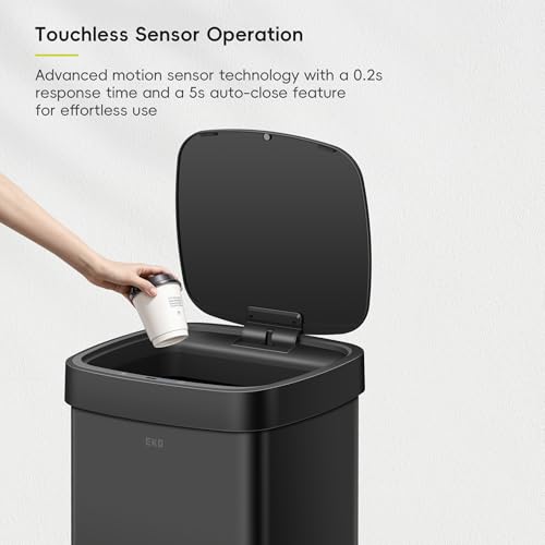 Touchless Motion Sensor Trash Can, 13.2 Gallon, Brushed Stainless Steel A497976
